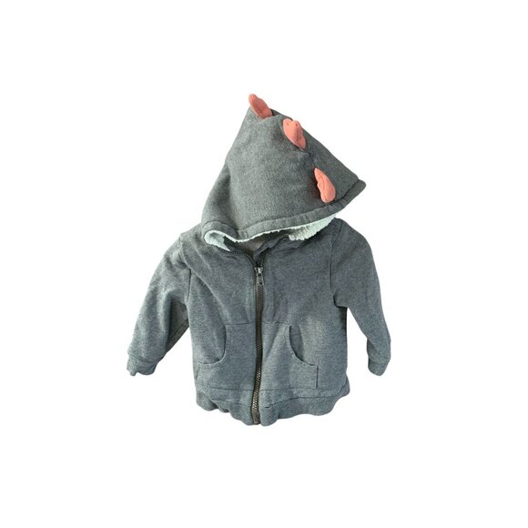 Tommy Bahama Boys Infant Baby 18 MOnths Gray Sherpa Lined Thick Coat Jacket Full - Picture 2 of 6